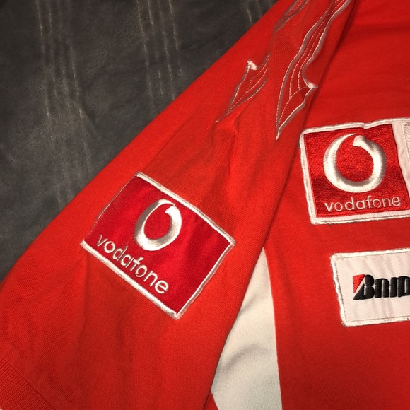 Large Red Puma Ferrari Scuderia Shortsleeve with Brand Patches - Picture 3 of 5